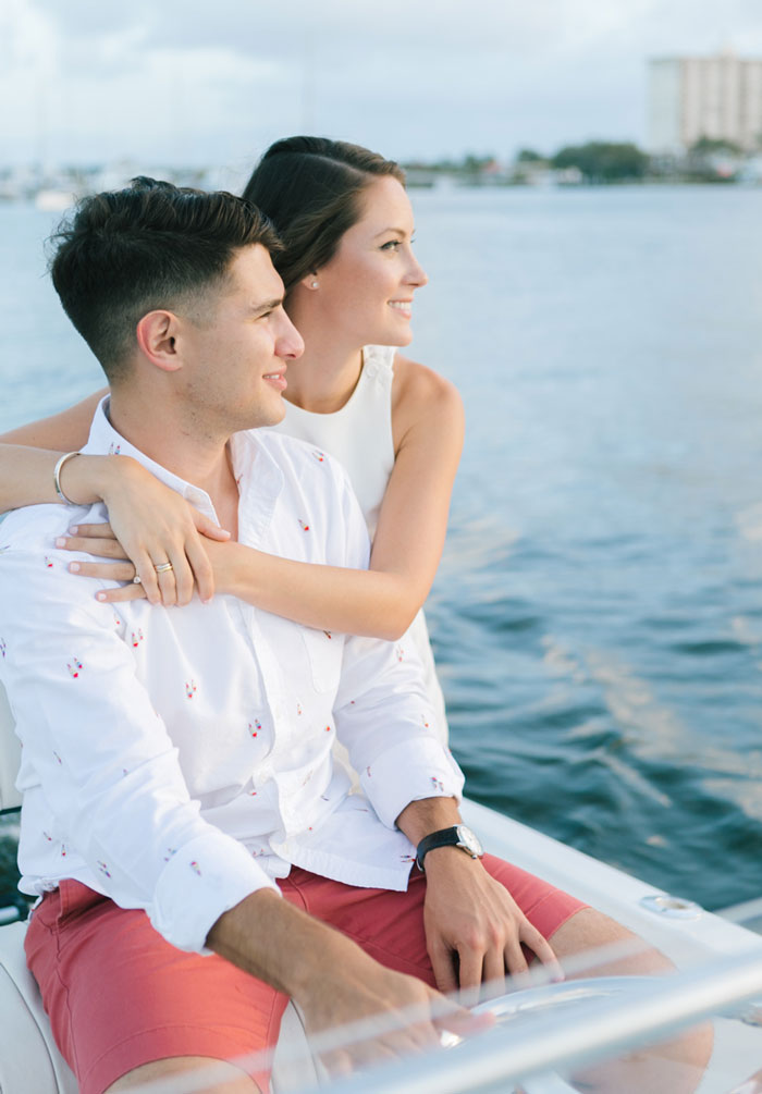 Engagement on the boat