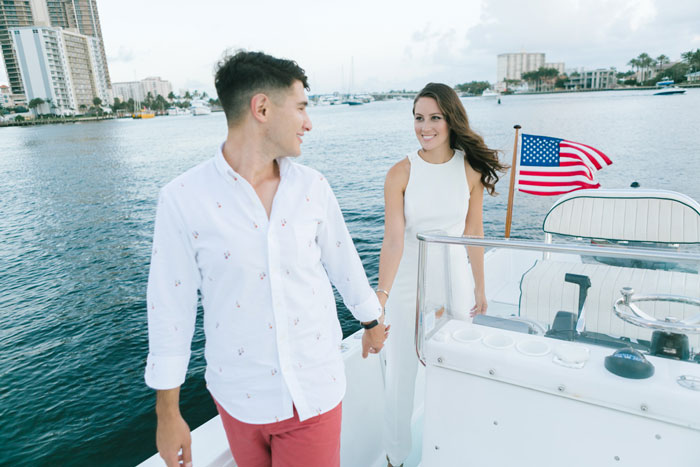 Engagement on the boat