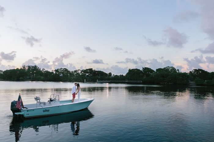 Engagement on the boat