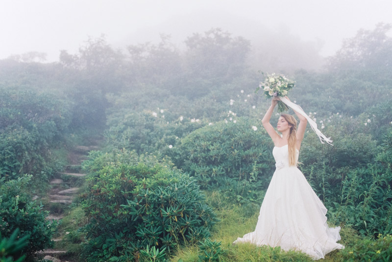 Foggy Mountain Wedding Inspiration Contax 645 Fuji 400H