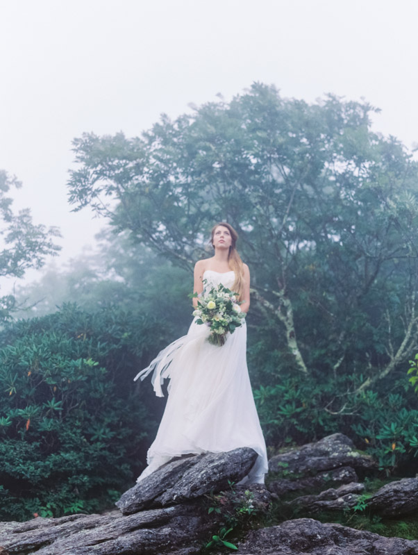 Foggy Mountain Wedding Inspiration Contax 645 Fuji 400H