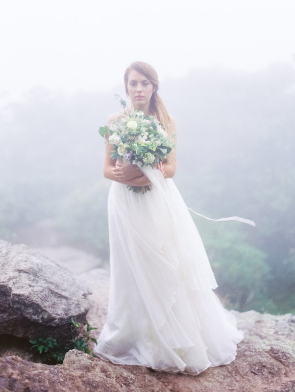 Foggy mountain wedding inspiration