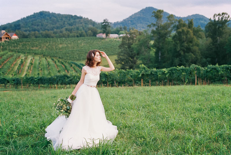 Blue Ridge wedding inspiration Contax 645 Fuji 400H