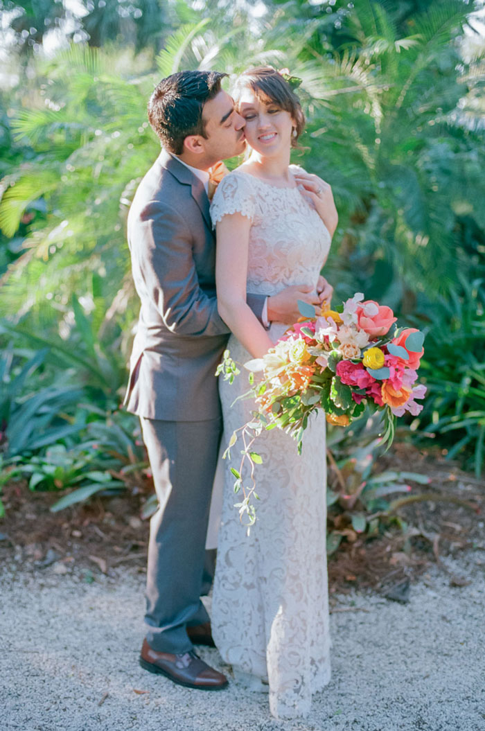 Flamingo Gardens Wedding Portra 800