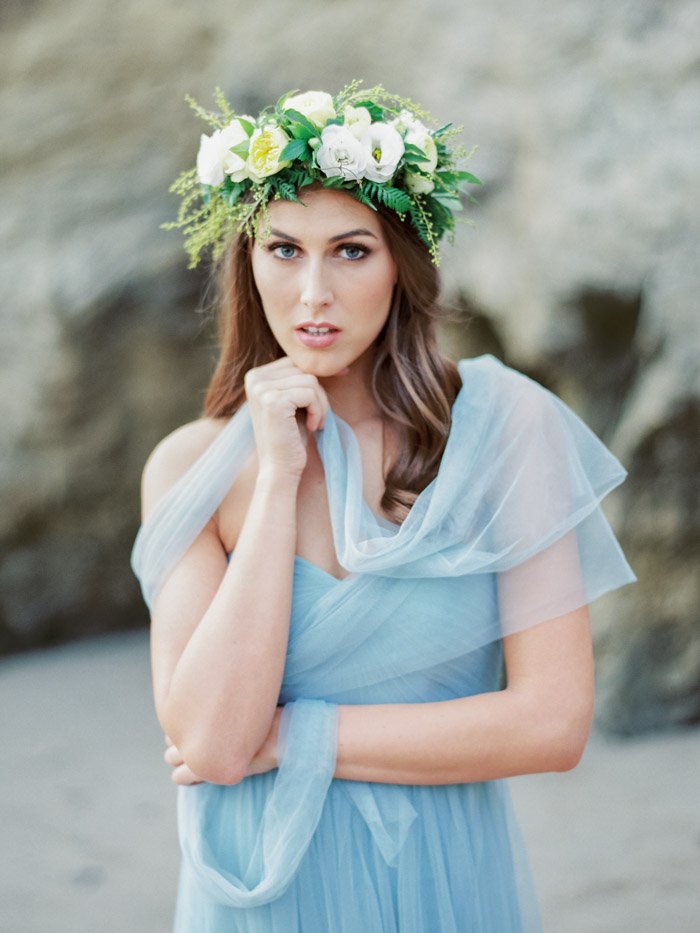 Malibu Beach Wedding Inspiration Contax 645 Fuji 400H