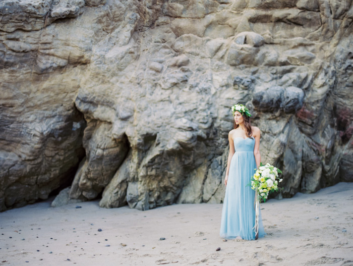 Malibu Beach Wedding Inspiration Contax 645 Fuji 400H