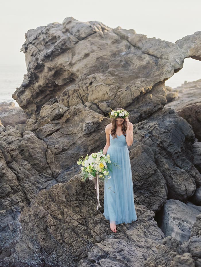 Malibu Beach Wedding Inspiration Contax 645 Fuji 400H