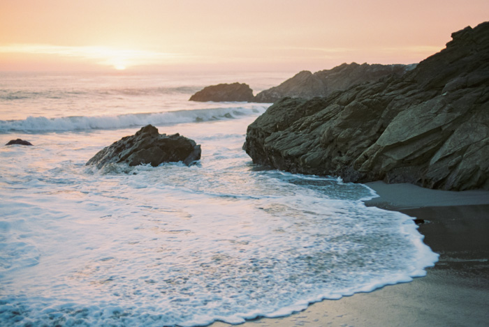 Malibu Beach Wedding Inspiration Contax 645 Fuji 400H