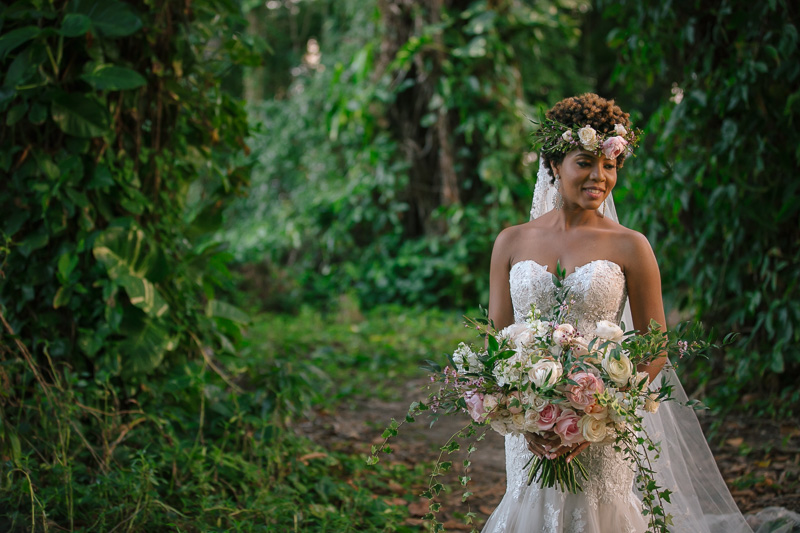 garden sunset wedding