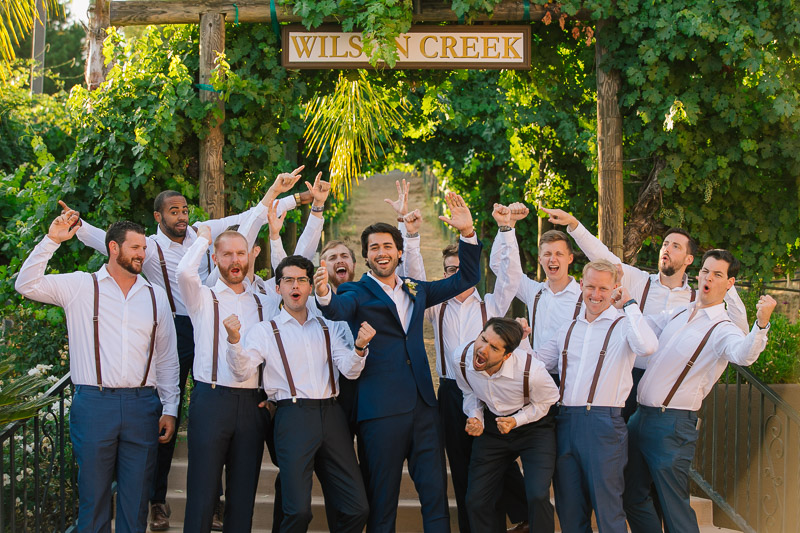 happy groomsmen